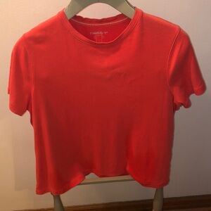 Relativity salmon Cropped Crewneck Tee